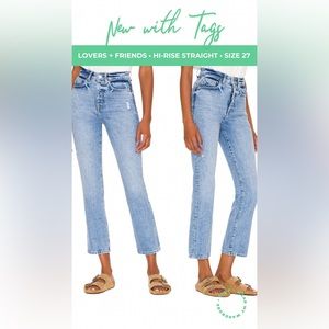LOVERS + FRIENDS Reece High Rise Slim Straight - Size 27 - Color: Harland